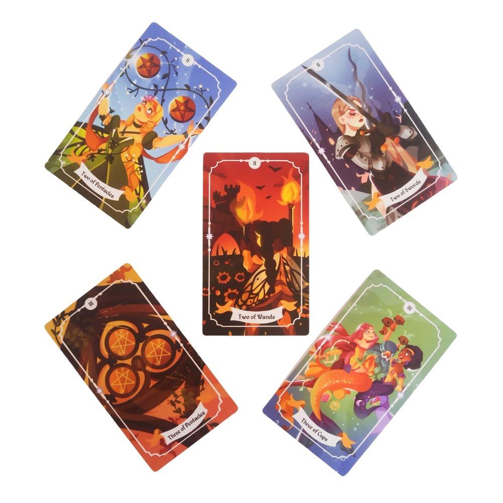 Колода Таро Witchy Magic размером 12*7 см. Очаровательная колода Таро из 78 карт, созданная с волшебными и очаровательными иллюстрациями и простым для понимания путеводителем.