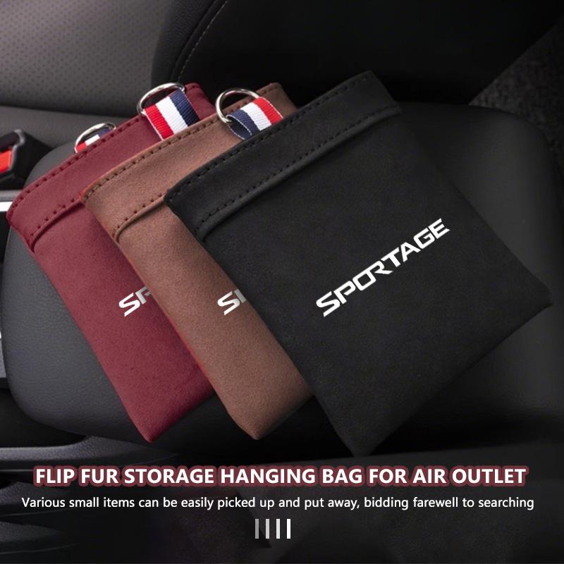 Car Air Vent Storage Phone Key Organizer Bag Accessories For KIA Stonic Picanto Sorento Stinger Soul Spectra CarensNS3