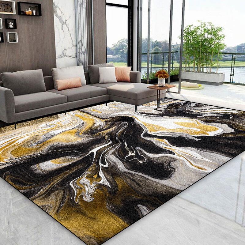 European Style Abstract Carpet for Living Room Luxury Home Decoration Non-slip Large Area Rugs Bedroom Washable Sofa Floor Mats