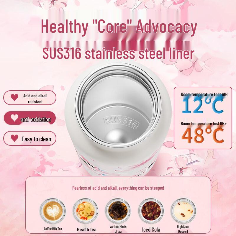 Dilebar Kids' Stainless Steel Dual-Use Water Bottle