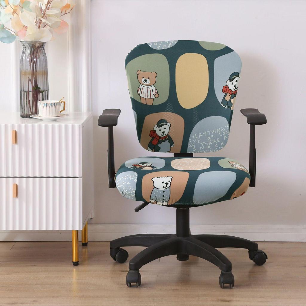 Эластичный получехол для офисного вращающегося кресла: Защита сиденья и спинки