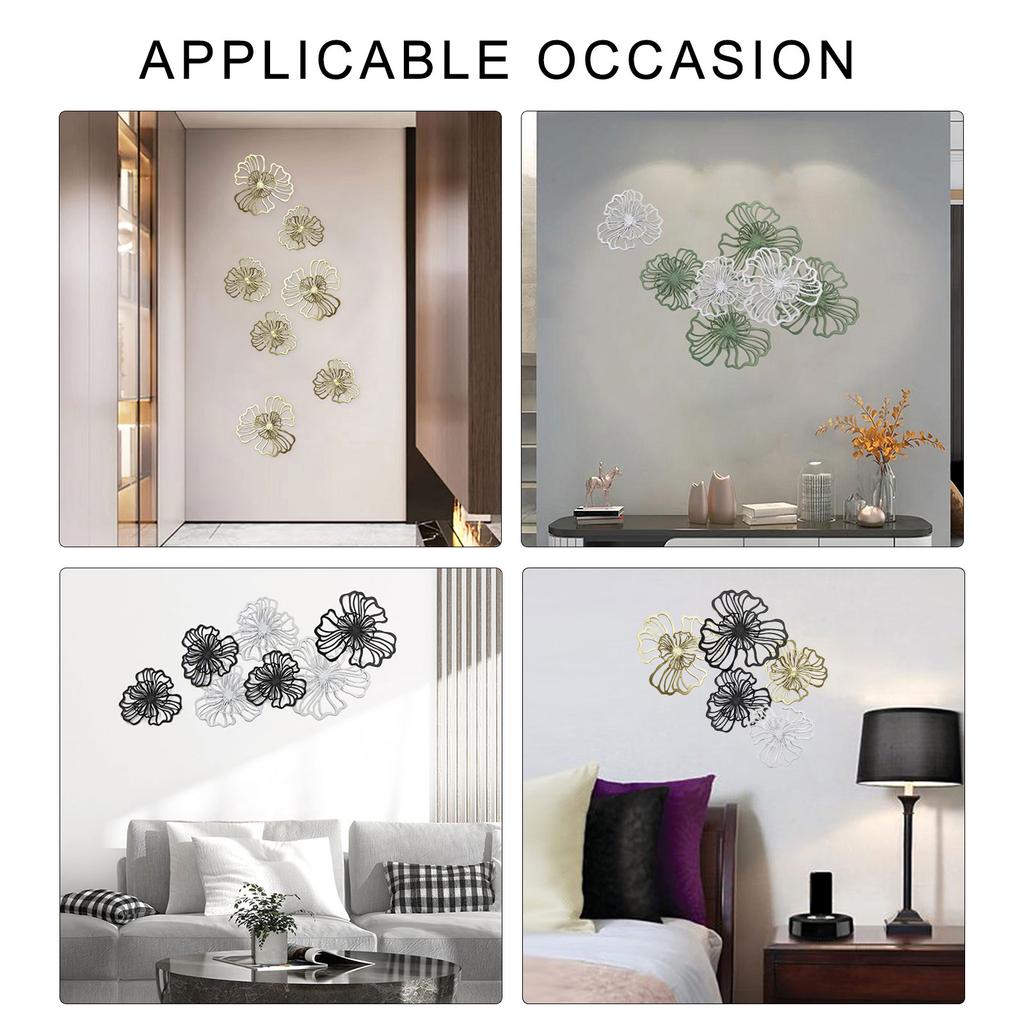 Elegant Metal Floral Wall Hanging with Double Layers Flower Sign for Modern Home Aesthetics for Art Lover House Wife