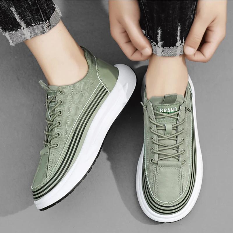 Thick Soled Loafers Comfort Lightweight Outdoor Men Running Shoes Summer Breathable Men's Vulcanized Walking Zapatillas Hombre