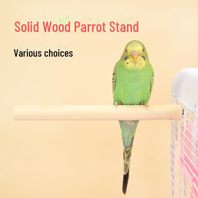 Подставка для птиц из цельного дерева с винтами - Платформа для скворцов, майн и попугаев в клетках