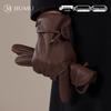Men's Winter Fleece-Lined Leather Gloves