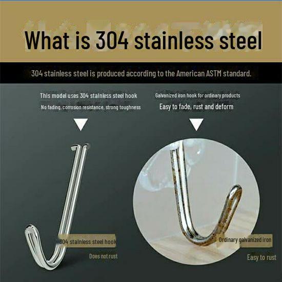 Матовый бесследный прочный клейкий настенный крючок для кухни, установка без прокола