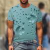 Футболка Summer Water Drops 3D Printed, уличная мужская мода, повседневный топ Harajuku с круглым вырезом