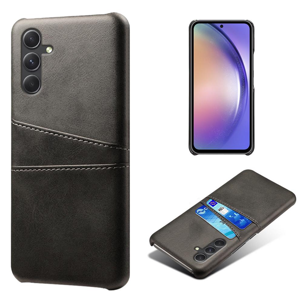 Shockproof Phone Case for Samsung Galaxy A55 5G PU Leather+PC Cover with Dual Card Slots