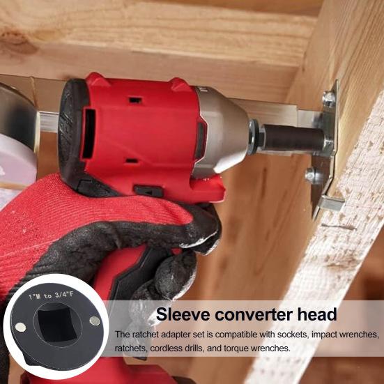 1/4 шт. Низкопрофильные ударные переходники Высокопрочная долговечная конструкция Быстрые точные Универсальные приводы Набор переходников для трещотки