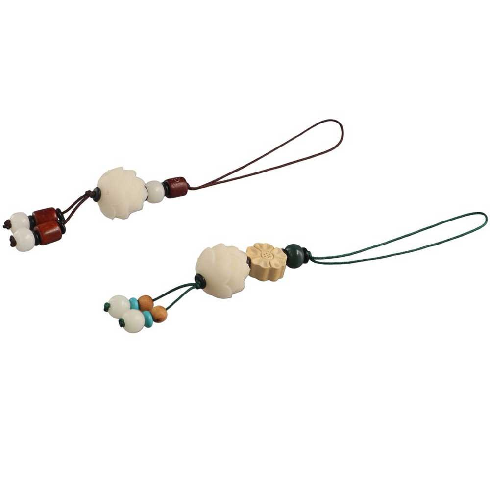 Car Accessories Unisex Key Chain Bodhi Key Chain Lotus Flower Pendant Mobile Phone Ring Key Ring