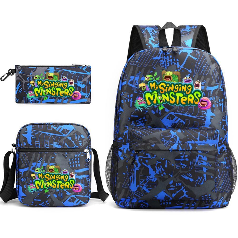 Школьный рюкзак Monster Concert My Singing Monsters, трехсекционный, большой вместимости, для ученика