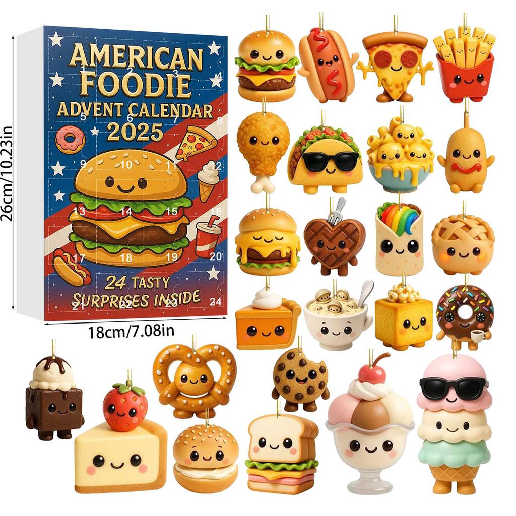 Hamburgers Fries Football Team Christmas Blind Box Tree Acrylic Ornament For Holiday Decor And Gift Giving