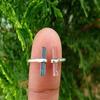 925 Sterling Silver Raw Blue- Green Tourmaline Gemstone Ring Sz 7 US  Christmas