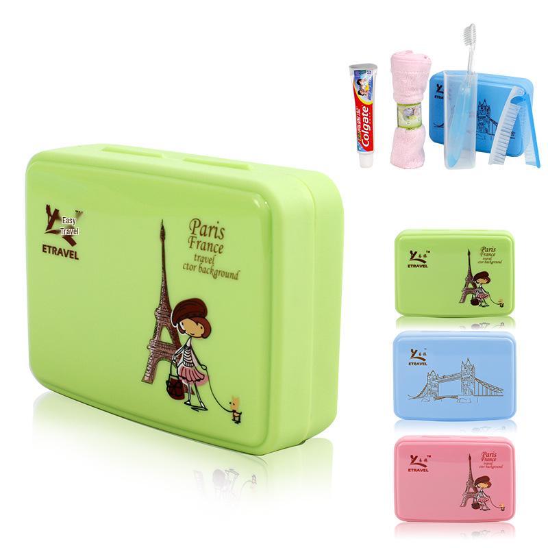 ЭТРАВЕЛ: Компактный дорожный бокс для зубных щеток и многофункциональный стакан для хранения зубной пасты