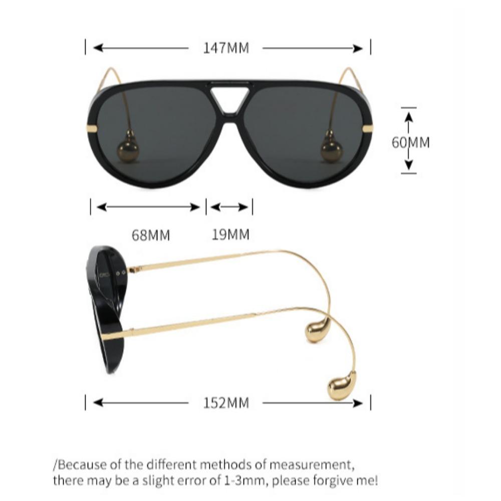 1 шт. 2025 г. европейские и американские модные солнцезащитные очки мужские пилотные двухлучевые большие металлические новые солнцезащитные очки женские