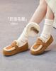 Bestu 25 Winter Boken Shoes Retro Casual with Velvet Warm Women's Single Shoes D3505DM5