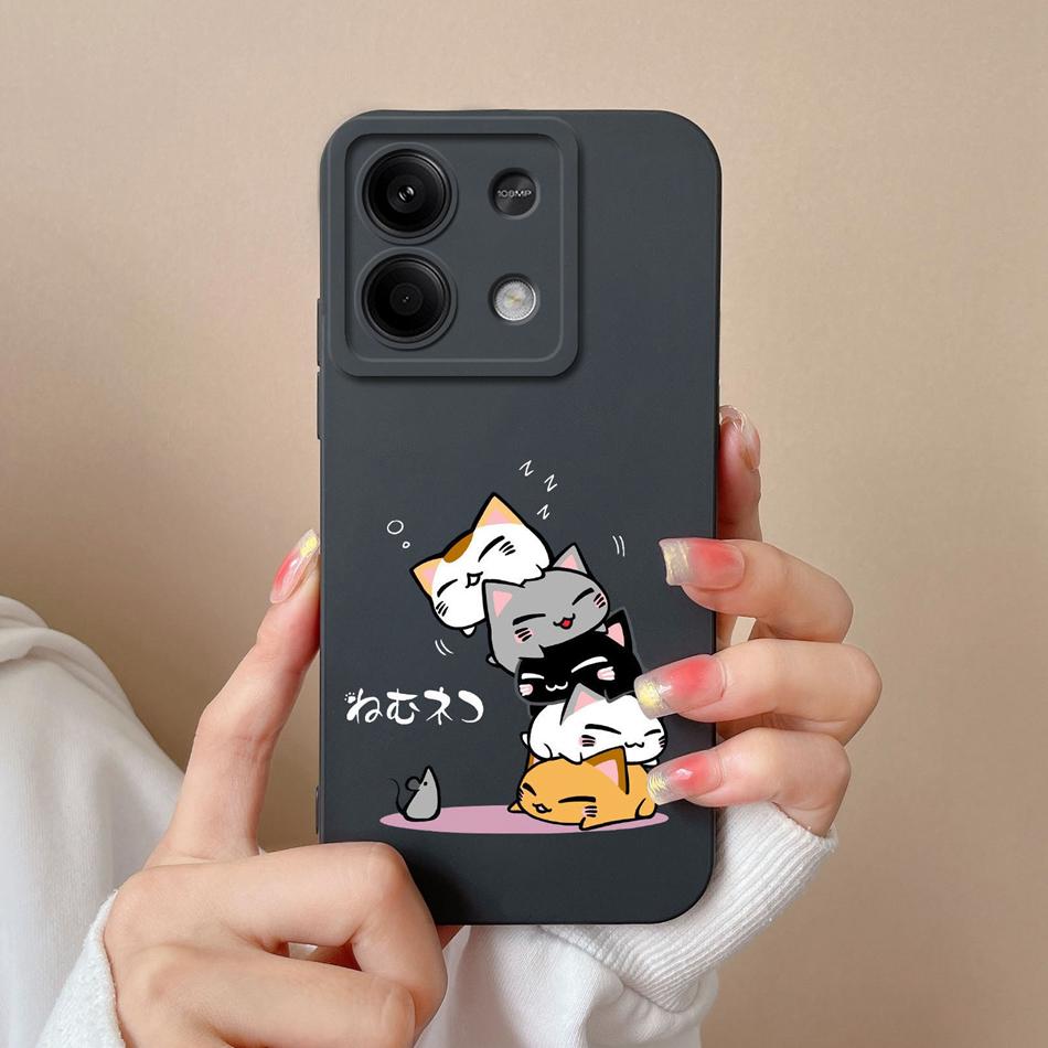 Чехол для телефона Xiaomi Redmi Note 13 Pro, мишка, жидкий силикон, полная защита, противоударная крышка для Redmi Note13 13Pro 4G 5G Capa
