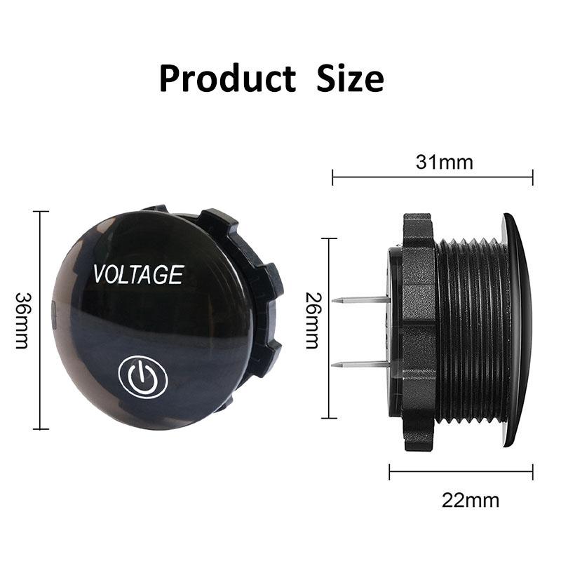 12 В светодиодный цифровой вольтметр водонепроницаемый измеритель напряжения тестер аккумулятора с цифровой сенсорной панелью дисплея для автомобиля лодки морской