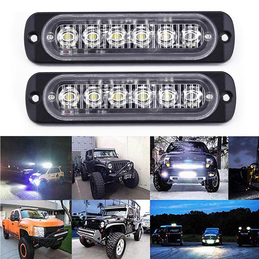 20X 12V-24V 18W Car White 6LED DRL Fog-Light Headlight Flash Lamps Running Light