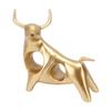 Golden Bull Sculpture Resin Hollow Lucky FengShui Bull Statue Crafts Figurine for Office Desktop Study Room Decoration
