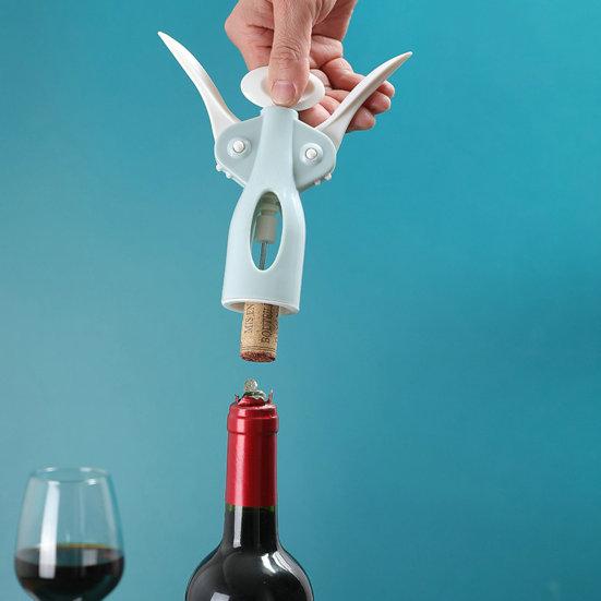 Открывалка для бутылок, удобная ручка, Нескользящая многоразовая ручная спиральная конструкция, открывалка для вина, средство для удаления винных пробок, товары для дома