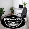 1pc Chainsaw Skull Office Round Area Rug, Under Office Chairs Bedroom Living Room Home Decor, Room Deco, Available in Various Sizes