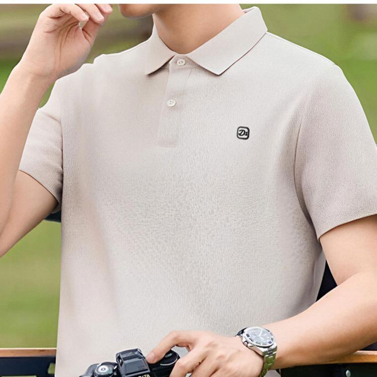 Summer Moisture Wicking Short-Sleeved Polo Shirt for Men