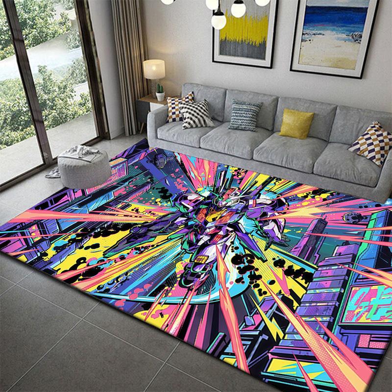 Mecha Power Symbol Printed Carpet Non-Slip Soft Rug for Bedroom Living Room Gaming Room Modern Home Decor