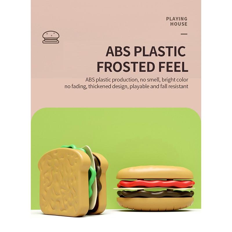 Toys Set Play House Kitchen Sandwich Fries Burger Children'S Toy Diy Fast Food