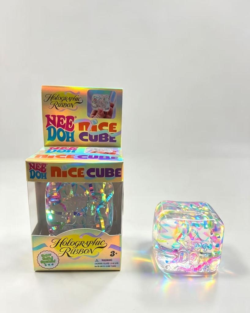 Stress Relief Cube Squishy Maltose Ice TPR Sensory Toy for Anxiety Release Fidget Gift