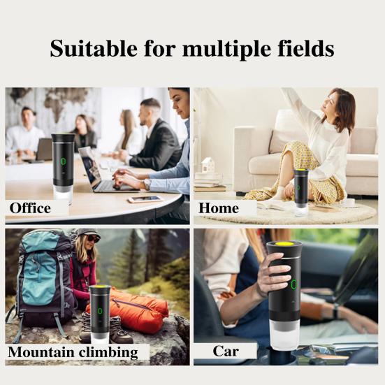 Portable Electric Espresso Machine Coffee Machine Touch Operation 15bar Pump Pressure USB Rechargeable