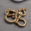 Винтовой соединительный соединитель скоба брелок D-образные скобы кольцо для ключей твердый латунный карабин брелок крючок
