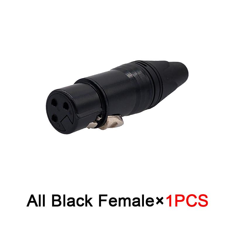 XLR Connector Audio Plug Microphone Plug 3Pin Speaker Connector Male & Female Colour Mic Connector