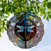 Dragonfly Wind Spinner, 2D Stainless Steel, Metal Wind Catcher, Kinetic Garden Sculpture, Classic Style, Indoor/Outdoor Decor, Yard Art