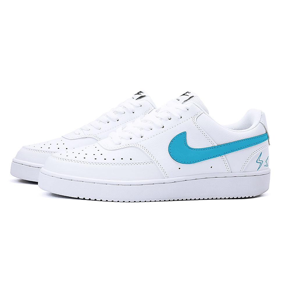 Nike Court Vision 1 Bay Blue Leather Slip Resistant Abrasion Resistant Low top Skateboard Shoes Unisex Blue White DH2987-101(team488-)
