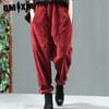 3 Color Corduroy Banana Pants with Elastic Waistband for Spring-autumn Period
