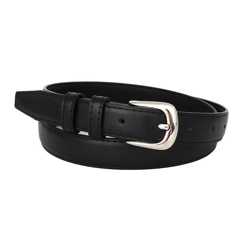 Minimalist Pu Leather Belt For Women With Alloy Buckle For Office And Casual Wear