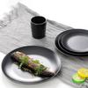 6pcs Imitation Porcelain Round Melamine Plate Japanese Style Appetizer Tray Salad Plate  Sushi
