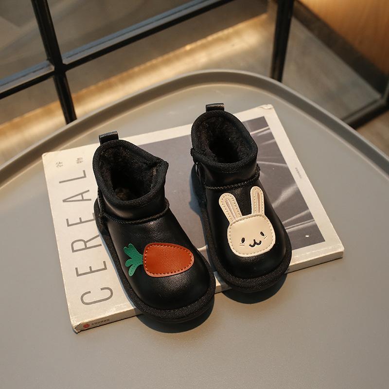 Корейская версия милые детские зимние ботинки зимние новые теплые детские ботинки короткие ботинки