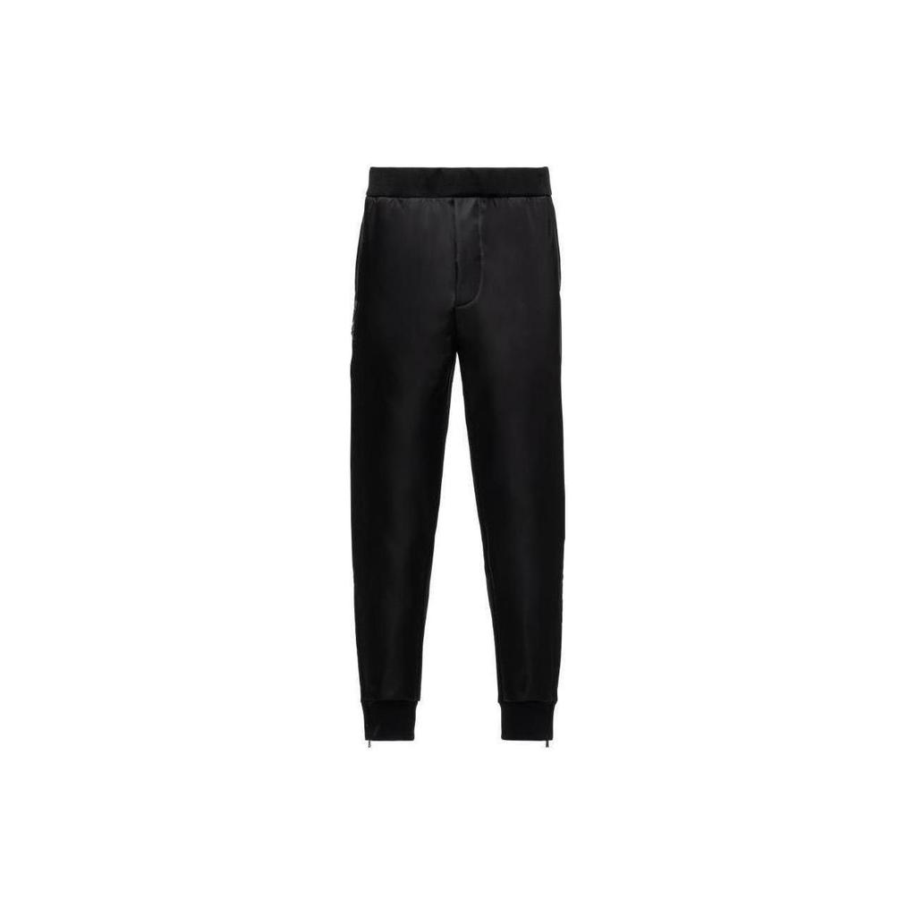 PRADA Casual Pants Men's Black Moderate Cuffed Pants UJP172-1YFJ-F0806-S-202