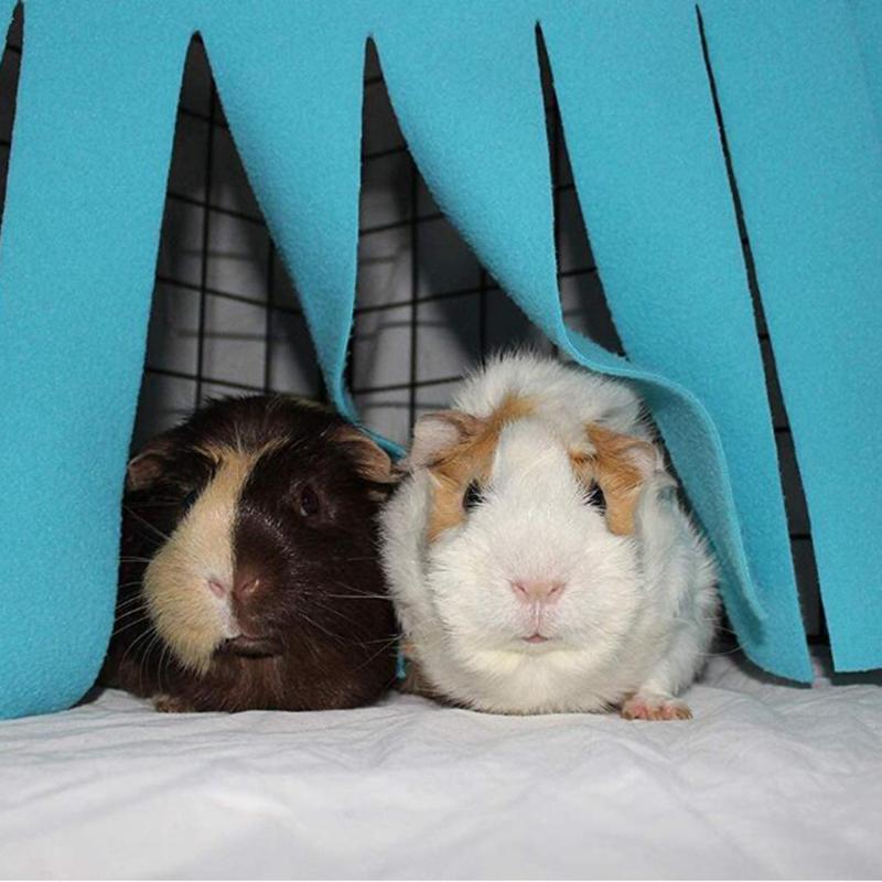 Cozy Tassel Pet Tent Hideaway - Hammock Bed for Guinea Pigs Hamsters & Small Animals with Soft Curtain Design