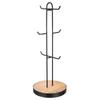 Black metal stand for cups and mugs RADKA 15.5x40 cm