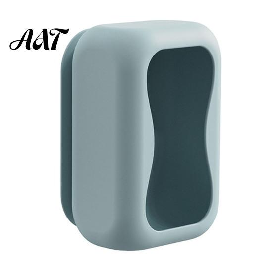 Reusable Tissue Box Holder Suction Cup Box, Wall Mounted Waterproof Silicone Holder, Modern Vacuum Style Solid Color Dispenser, for Bathroom
