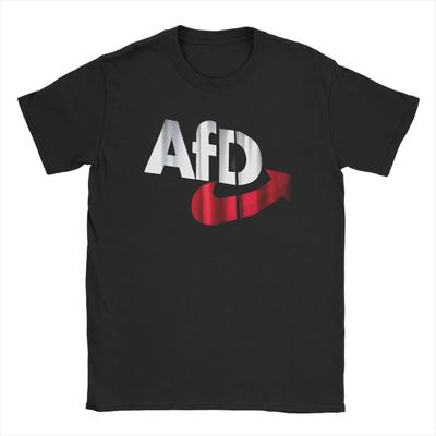 Альтернативная футболка AfD Германия Логотип AFD Германия Модная футболка с коротким рукавом Y2K Хлопковая футболка с круглым вырезом Одежда больших размеров