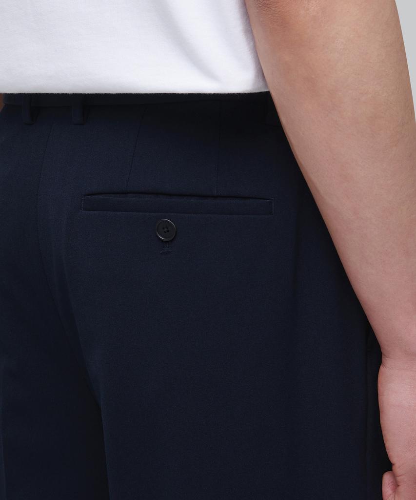 MUSINSA STANDARD Lightweight Wide Hidden Banding Crop Slacks [Navy]