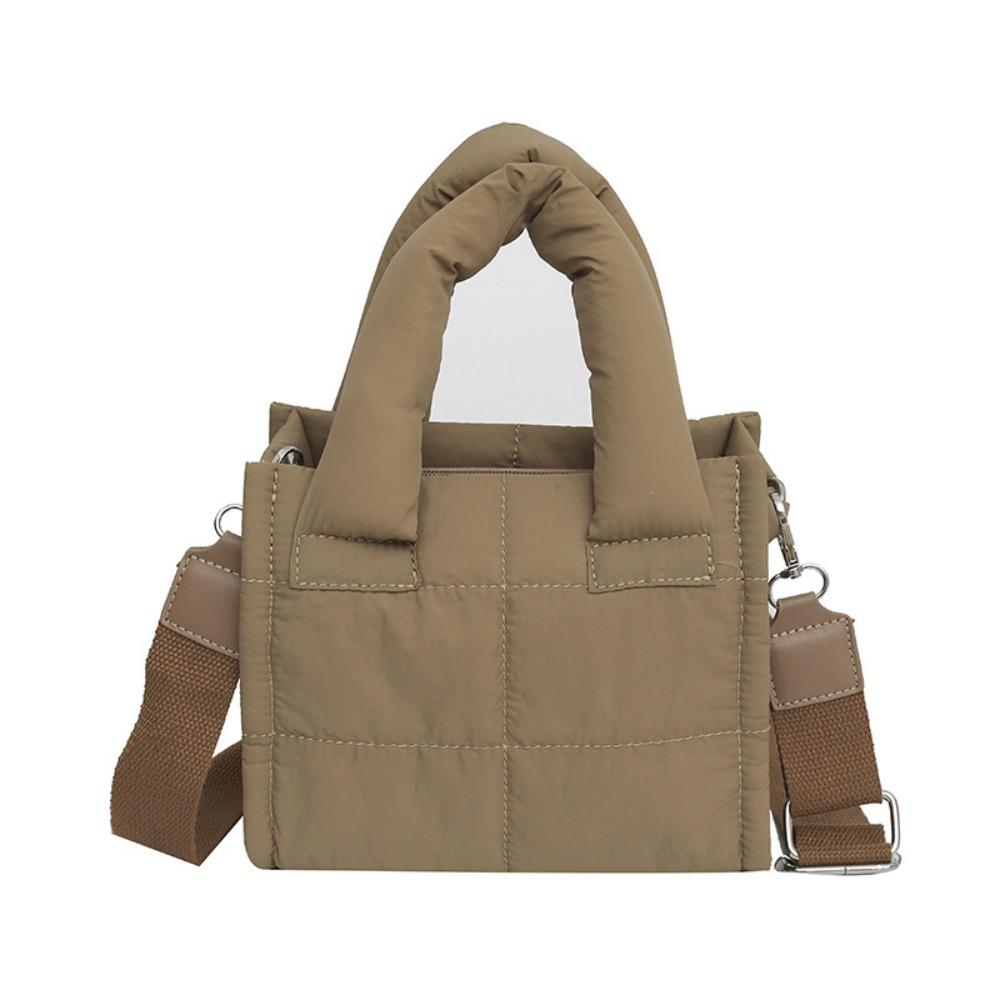 Versatile Lightweight Puffer Tote Bag Large Capacity Casual Quilted Crossbody Bag Down Cotton Bag For Women