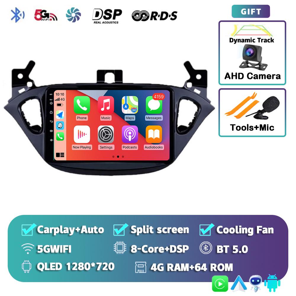 Android 14 Carplay Auto для Opel Corsa 2015-2019 для Opel Adam 2013-2016 автомобильный радиоприемник GPS мультимедийный проигрыватель DSP стерео 2din 2 Din