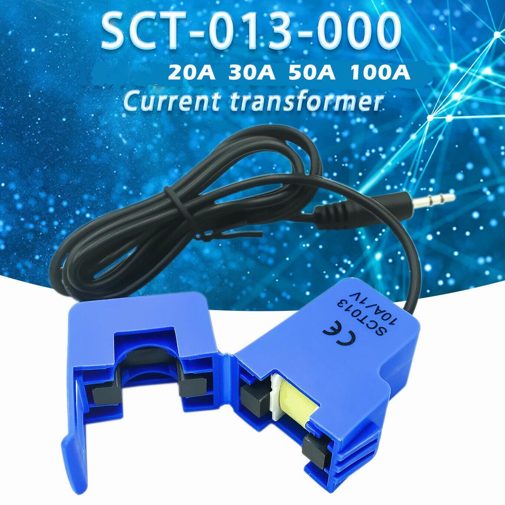 Трансформатор с разъемным сердечником и датчиком переменного тока SCT 013 020, входной ток 20 А, подходит для проектов мониторинга энергопотребления своими руками.