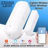Датчик открытия/закрытия двери/окна Tuya ZigBee, приложение Smart Life, магнитный детектор сигнализации, мониторинг в реальном времени, домашняя безопасность, Alexa, Google