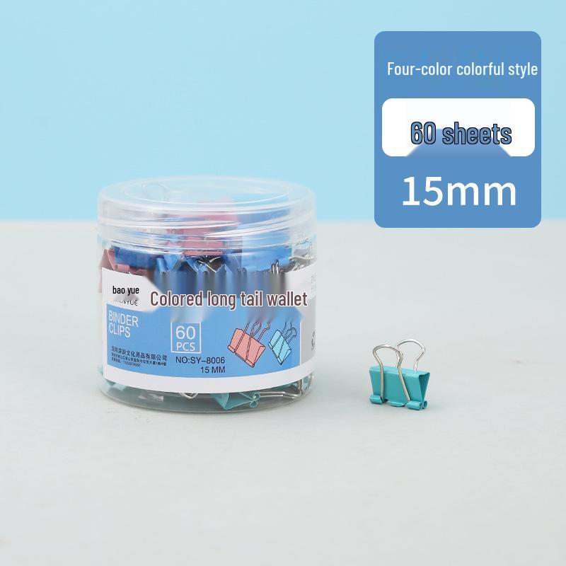 Colored Metal Office Clips for Stationery and Paper Storage